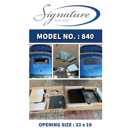 Signature Series 840 Sunroof | 19 Inch x 33 Inch Opening | For a Flat Roof